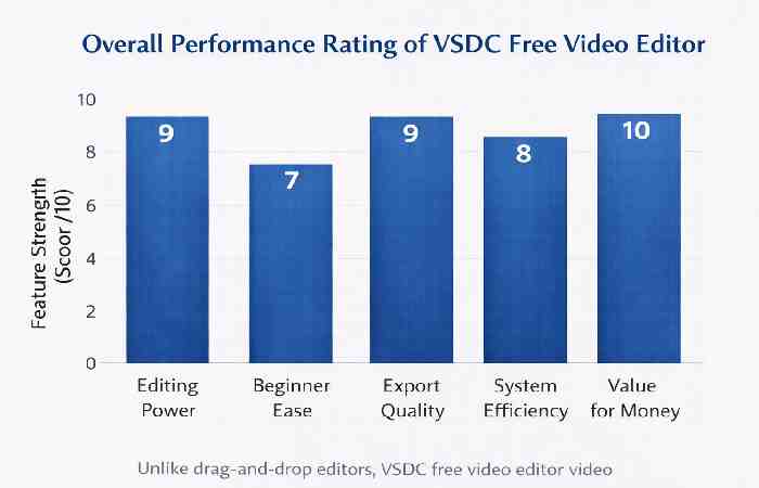 performance rating of vsdc free video editor