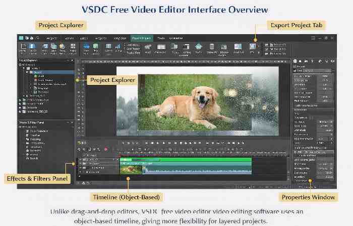 vsdc free video editor interface