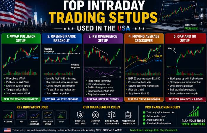 intraday trading setups used in the us