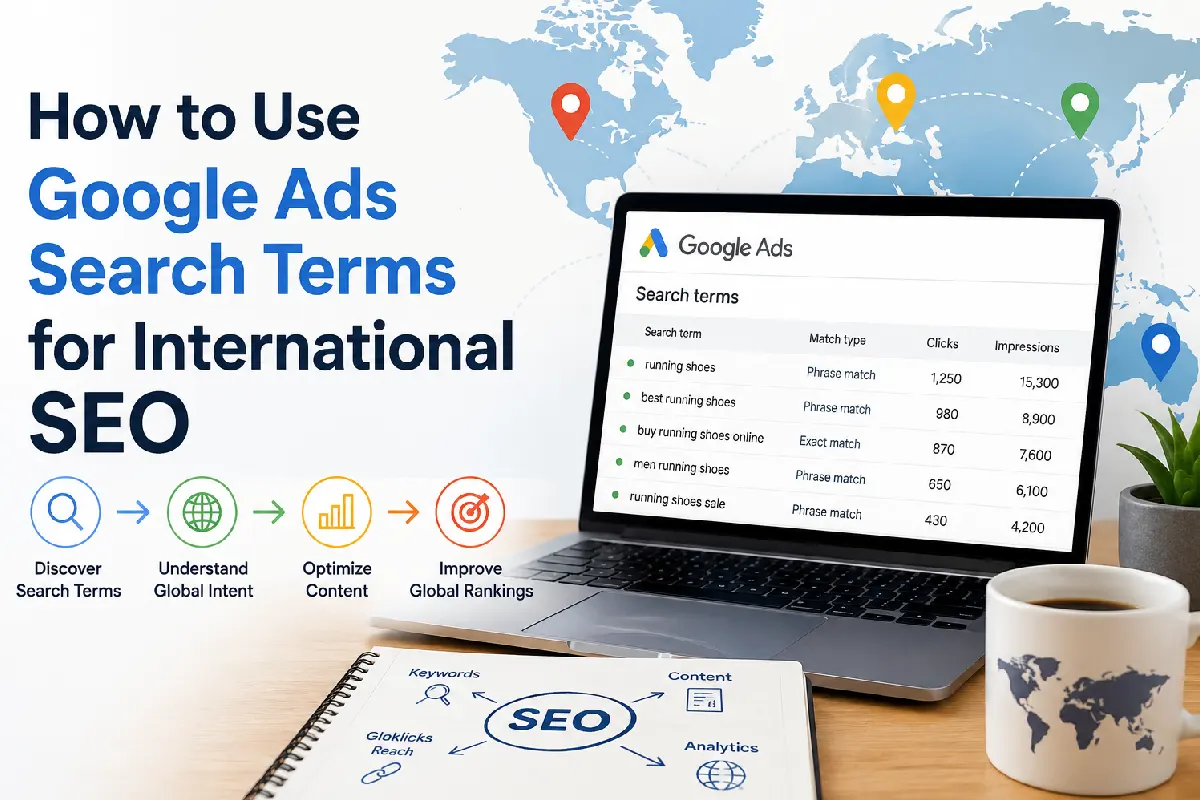 google ads search terms for international seo
