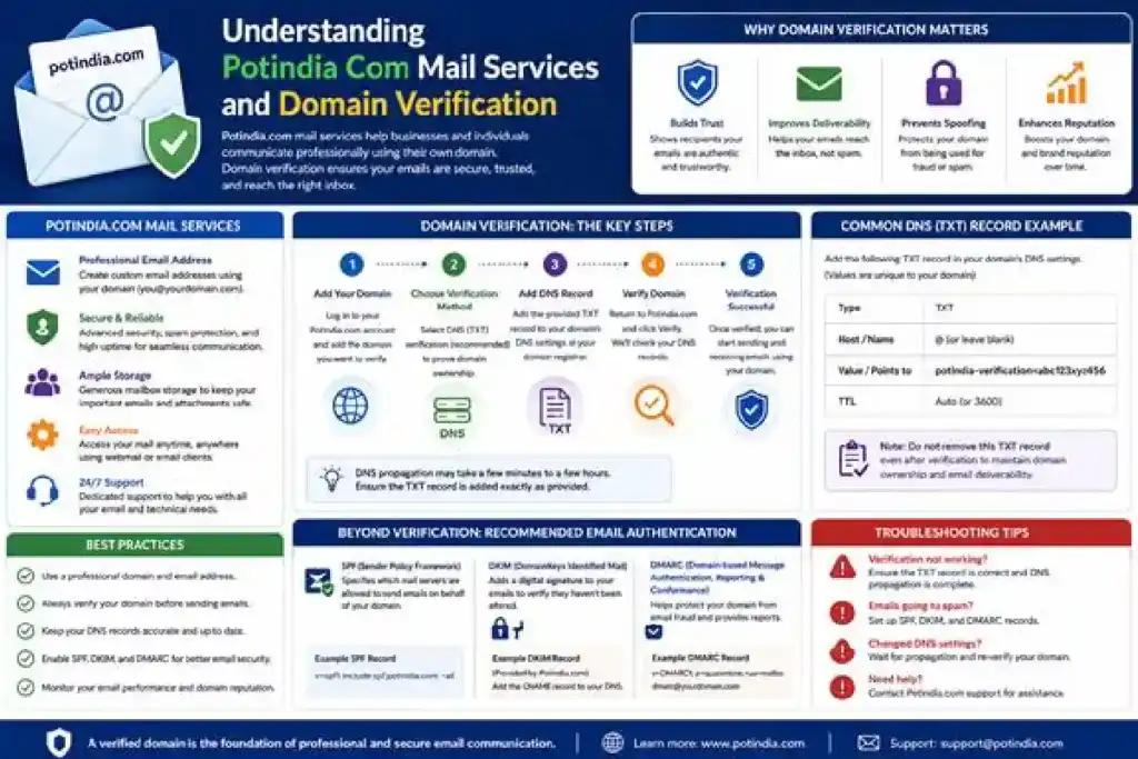 Understanding Potindia Com Mail Services and Domain Verification